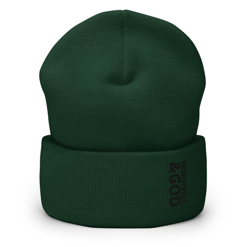 Basketball &God Onyx Cuffed Beanie